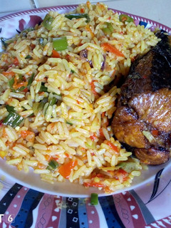 A picture of Jollof rice.