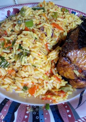 A picture of Jollof rice.