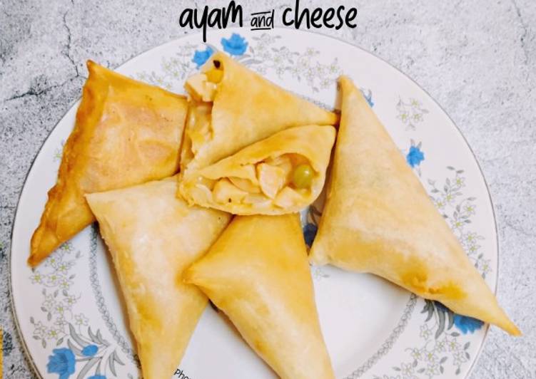 Cara Melipat Kulit Samosa Ayam & Cheese