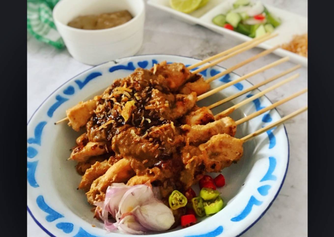 163. Sate ayam (bakar pakai teflon)