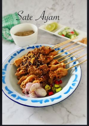 Foto resep 163. Sate ayam (bakar pakai teflon)