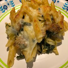 A picture of Sausage and Spinach Bake.
