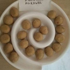 A picture of Wheat flour dry fruits Laddu.