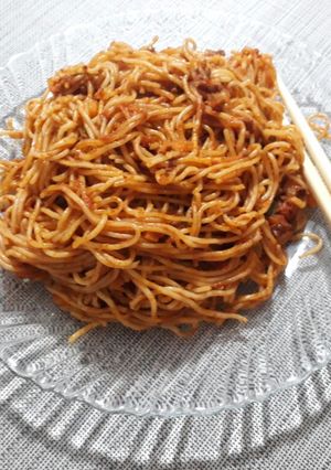 عکسی از دستور ماکارونی با سویا و هویج🤗