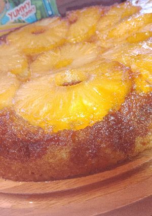 Una foto de Torta invertida de manzana o cualquier otra fruta súper fácil