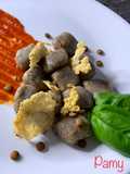 GNOCCHI DI LENTICCHIE, SALSA AL POMODORO E CIALDE DI PARMIGIANO