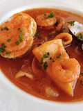 Sopa Bullabesa con Tosta de Salsa Rouille