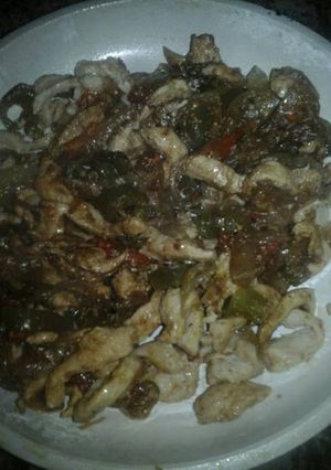 Una foto de Relleno de pollo para tacos