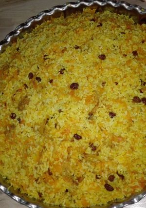 عکسی از دستور هویج پلو خوشمزه