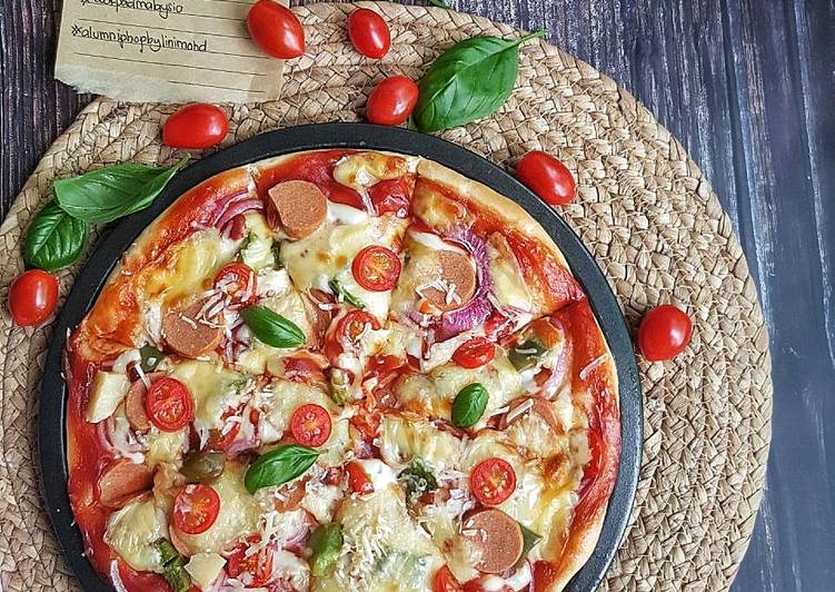 Cara Mudah Masak: Simple Pizza Pasti Jadi  Lazat