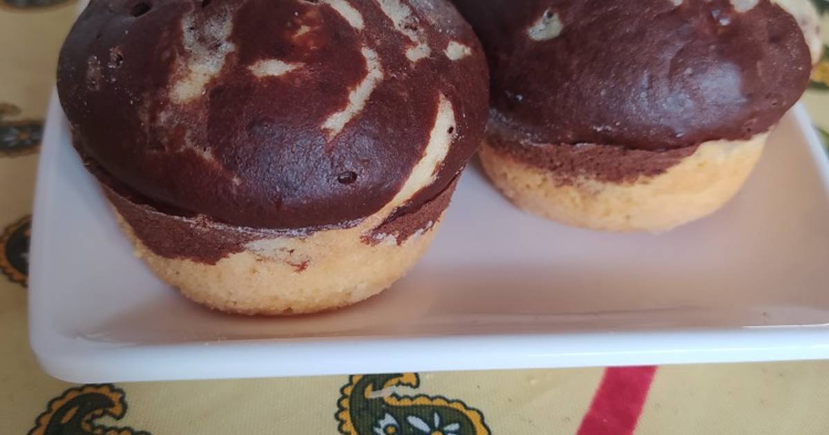 Muffins marmolados, sin manteca y económicos Receta de Silvina Barrios