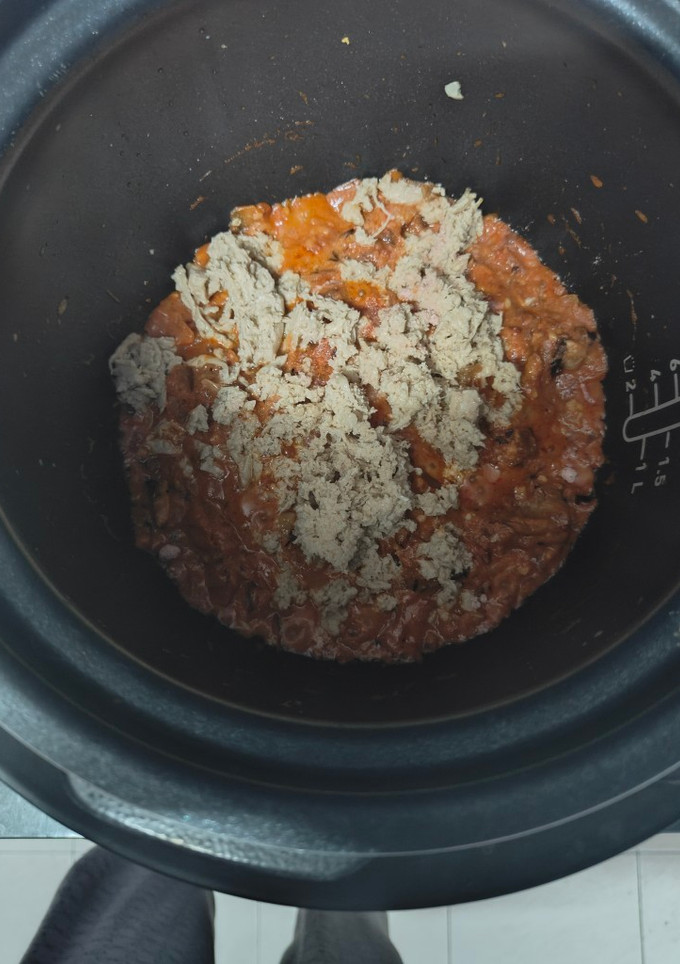 Una foto de Relleno para empanadillas veganas