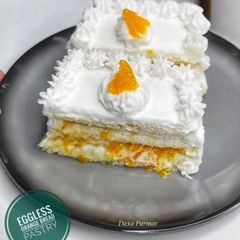A picture of Eggless Orange Bread Pastry Without Fire.