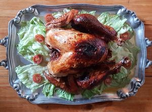 Una foto de Pavo relleno