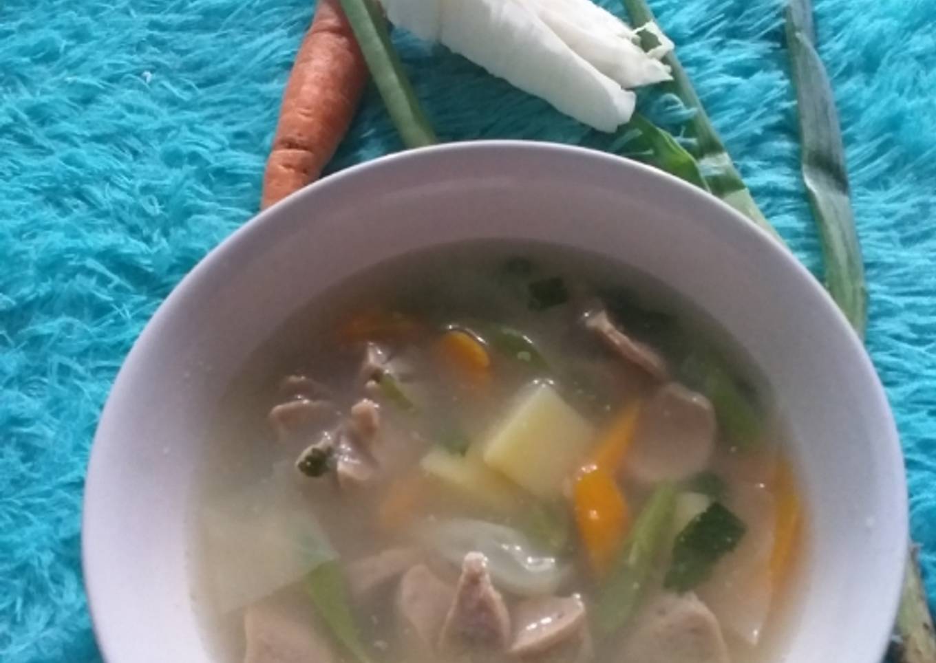 Sup pangsit sayur