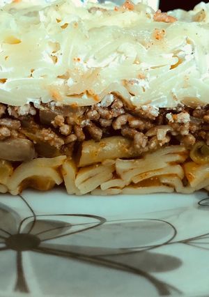 Zöldbabos rakott tészta recept fotója