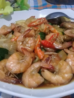 Foto resep Sawi manis siram udang saus tiram lemon