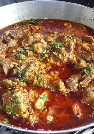 A picture of Maharashtrian Style Mutton Rassa.