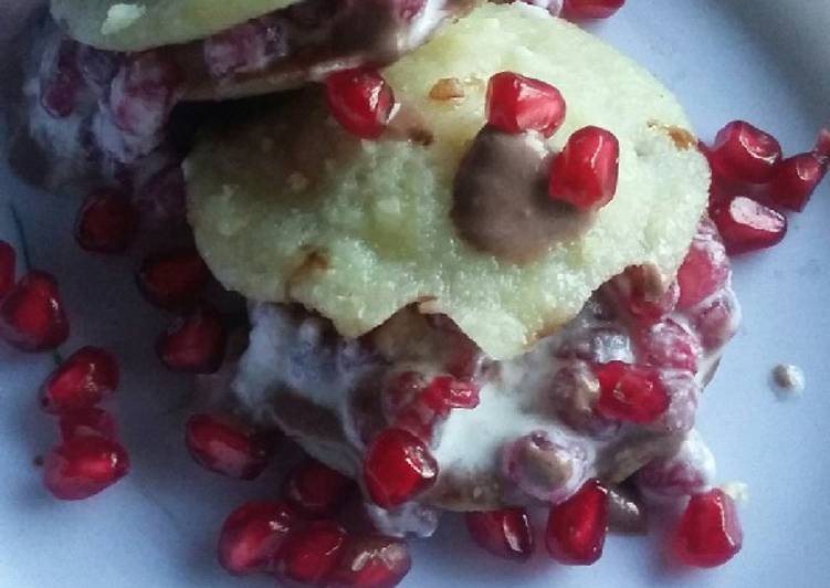 Simple Way to Make Quick Ice-Cream pomegranate sweet Idli Sandwich