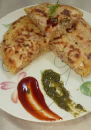 A picture of Vegetables pan cake.