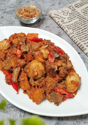 Foto resep Sambal goreng ati kentang telur puyuh