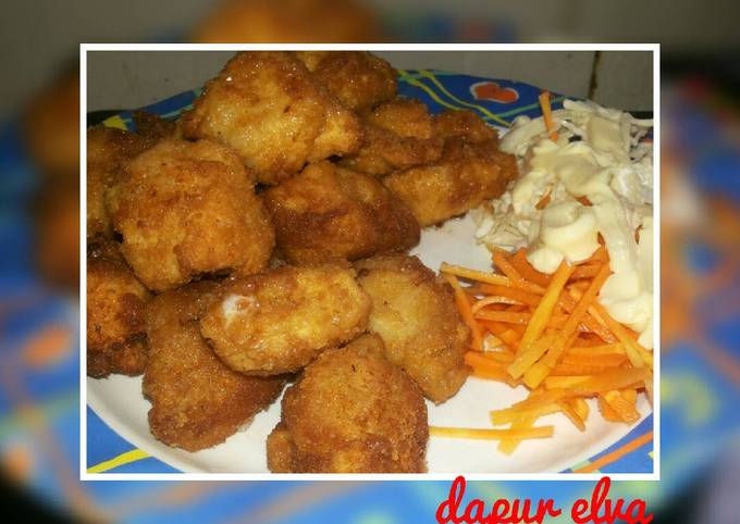 Nugget Ayam Keju Mozarella + Salad Sayur Mayonaise