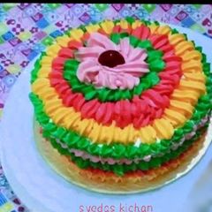 A picture of Chocolate pineapple colorful cake.
