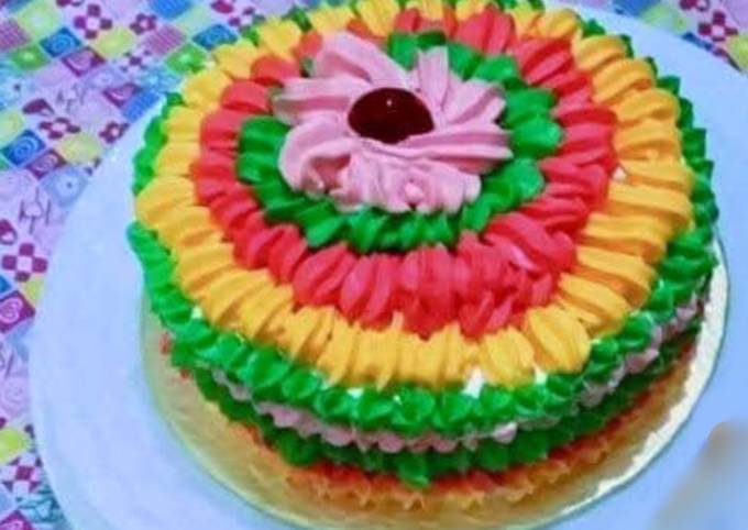 Chocolate pineapple colorful cake