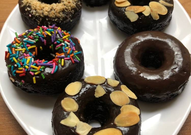 Cara Gampang Membuat CHOCOLATE (cake) DONUTS 🍩 🍩🍩, Enak