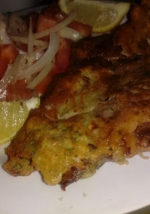 Una foto de Escalope de Carne con Ensalada