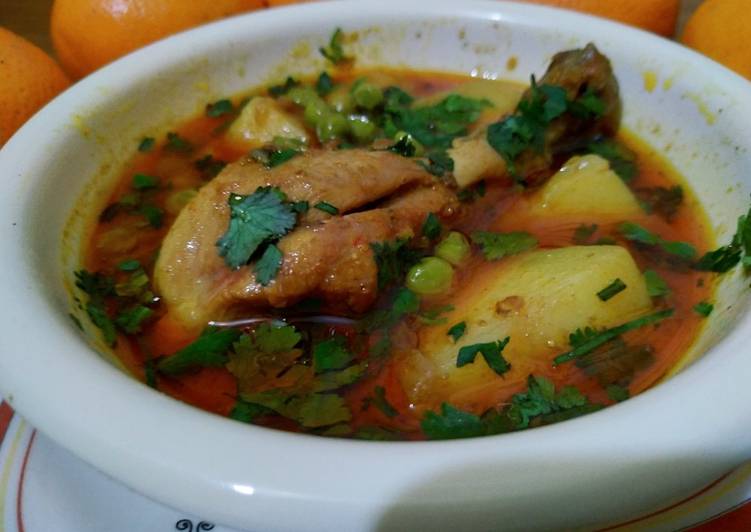 Step-by-Step Guide to Make Homemade Chicken aloo mater