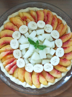 Una foto de Tarta crudité de frutas