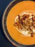 Crema de Zapallo c/papas bravas