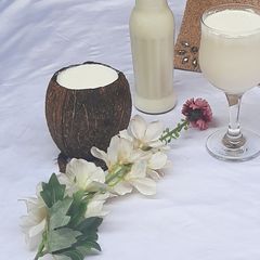 Coconut juice 🥥 A picture of Coconut juice 🥥.