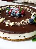 Cheesecake al mascarpone, panna e ganache al cioccolato
