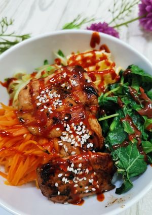 Foto resep Bibimbap Smoked Chicken