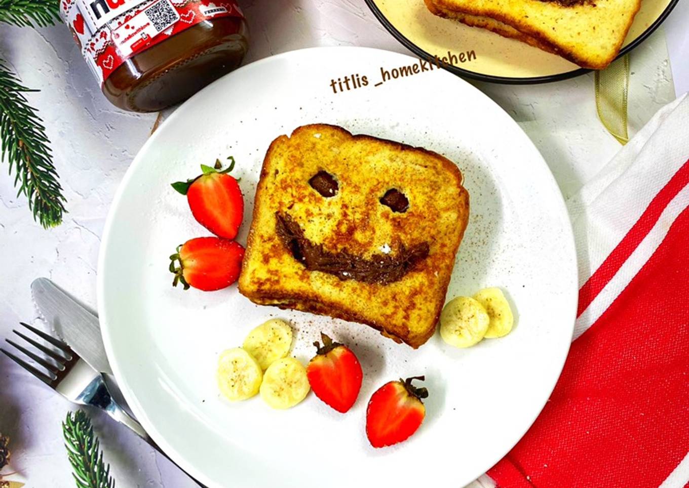 Nutella French Toast with strawberries