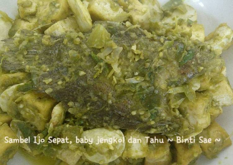 Sambel Ijo Sepat, Baby Jengkol dan Tahu^^