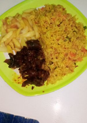 Jollof din shinkafa ainihin hoton girkin