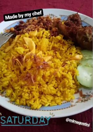 Foto resep Nasi Kuning Rice Cooker Harum gurih nikmat lezat 😍
