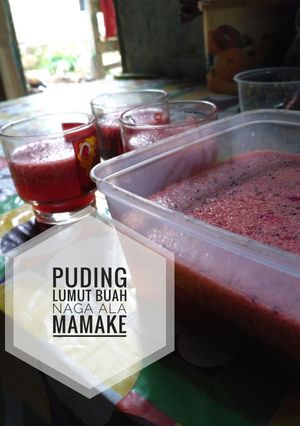 Foto resep Puding lumut buah naga simple