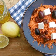 A picture of Colorful Carrot Salad with Lemon Dressing.