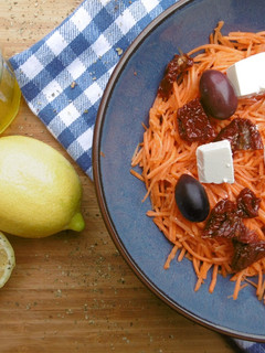 A picture of Colorful Carrot Salad with Lemon Dressing.