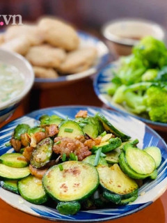 Hình của món Bí Ngòi Xào Tỏi.