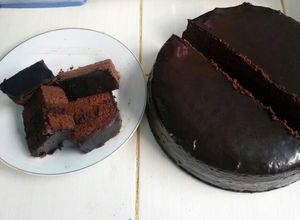 Foto resep Brownies kukus coklat glaze (anti gagal)