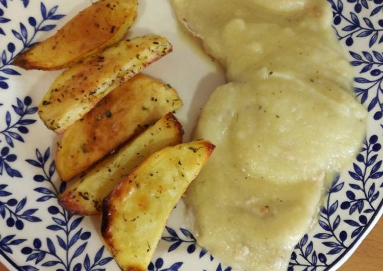 Filetes lomo con manzana en compota