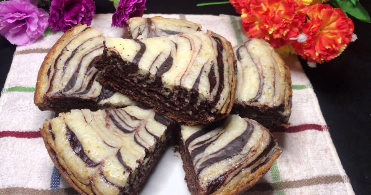 Resep Bolu Zebra Tanpa Oven Tanpa Telur Tanpa Kukus Tanpa Mixer Ala Dapur Umm Ali Oleh Dapur Umm Ali Cookpad