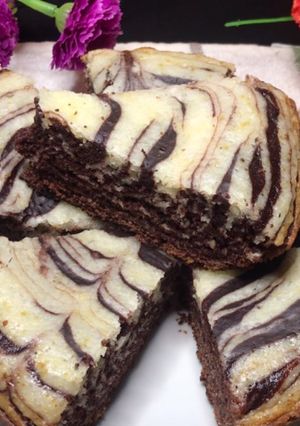 Foto resep BOLU ZEBRA TANPA OVEN TANPA TELUR TANPA KUKUS TANPA MIXER,ALA DAPUR UMM ALI