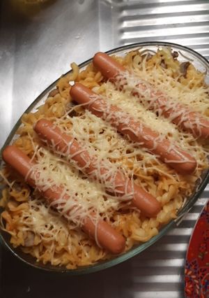 Une photo de Grâtin de pâtes alsacien