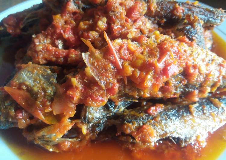 Bahan mengolah Sambal lado ikan dencis ala mom gebi yang praktis